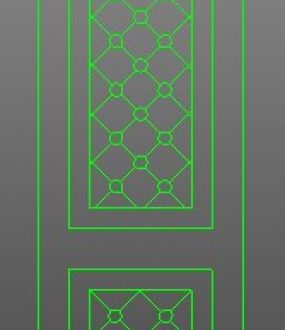 回子网格带圆衣柜门