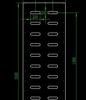 条形圆弧孔包装箱盖板